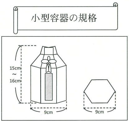 小型容器の規格画像